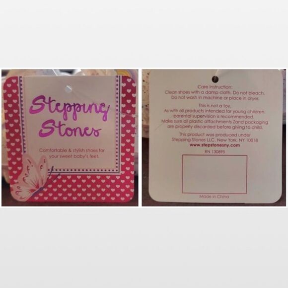 New Stepping Stone Shoes  Kid Size 12 Girls White & Pink Rainbow Sandals NWT - Picture 15 of 16